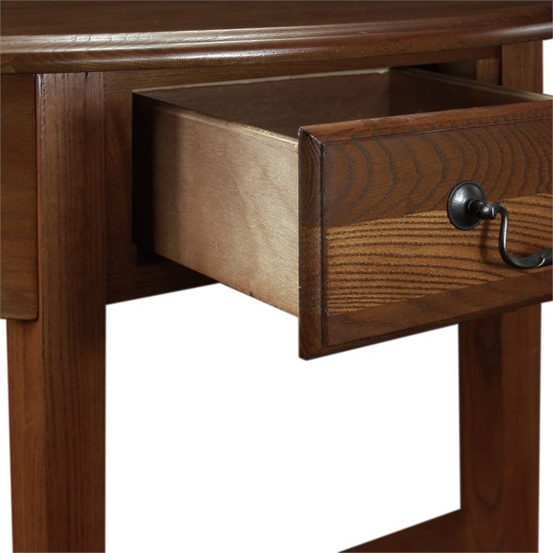 Bowery Hill Console Table in Medium Oak Finish