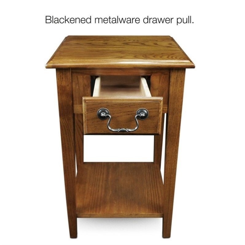 Bowery Hill Shaker Square End Table in Medium Oak Finish