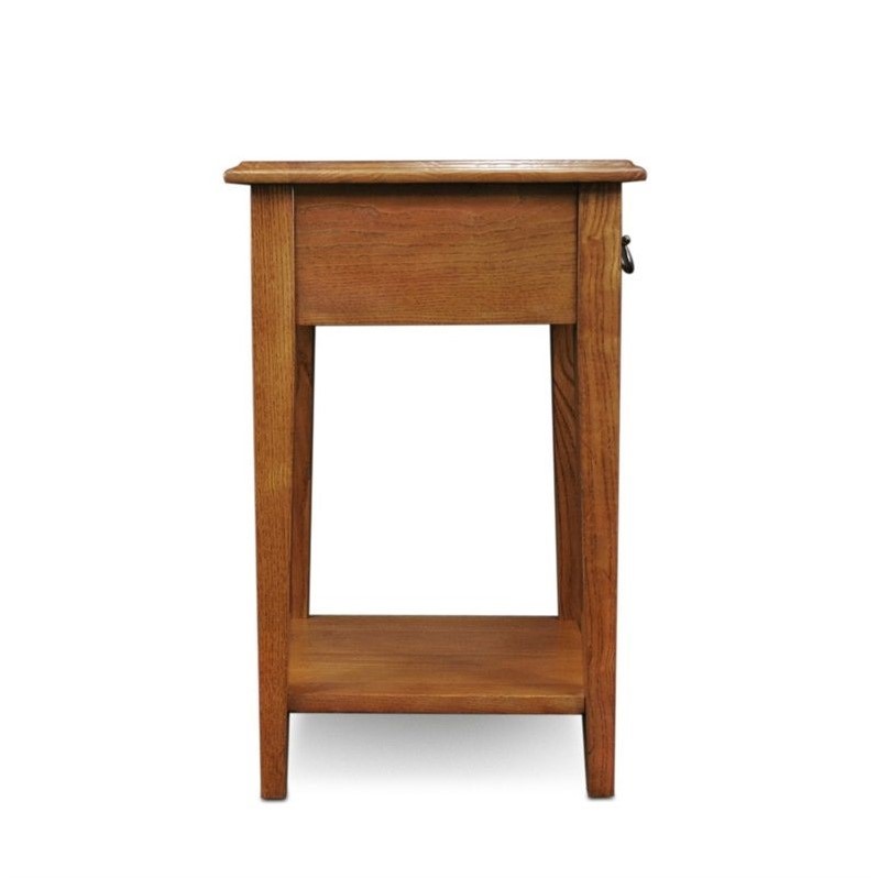 Bowery Hill Shaker Square End Table in Medium Oak Finish