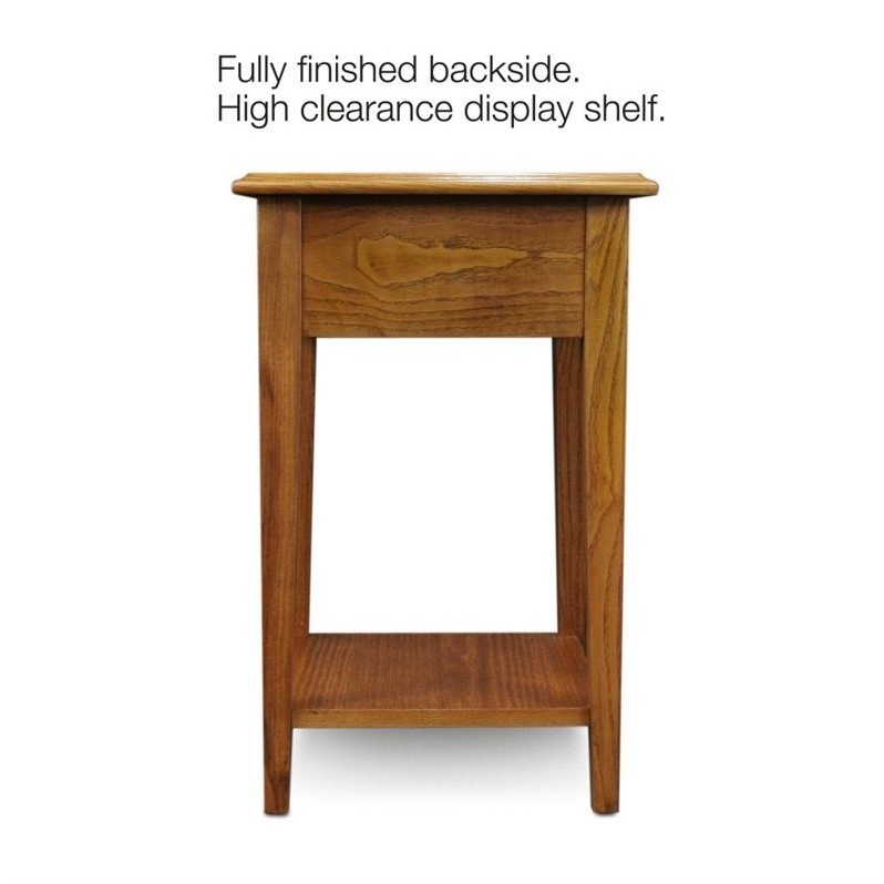 Bowery Hill Shaker Square End Table in Medium Oak Finish