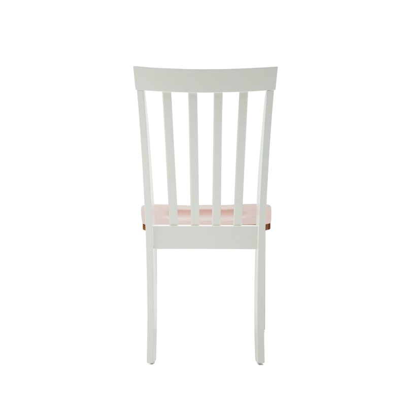 Bowery Hill Wood Cream/Honey Oak Dining Chair Armless Contoured Seat 18