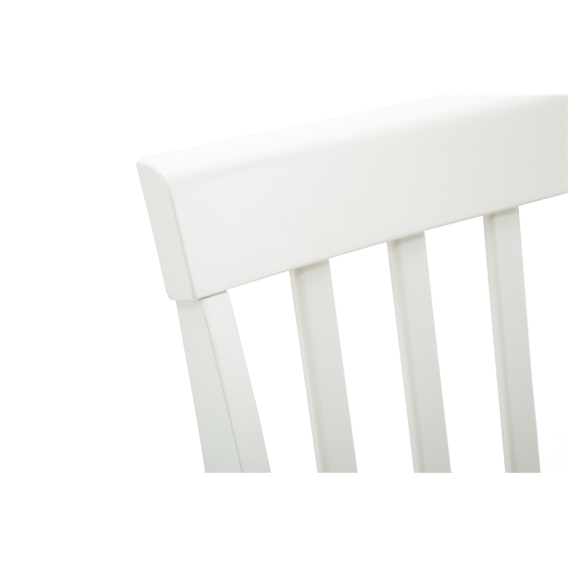 Bowery Hill Wood Cream/Honey Oak Dining Chair Armless Contoured Seat 18