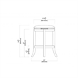Bowery Hill Wood Bar Stool Chair in Cherry With Rotating Round Seat & Footrest