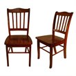 Bowery Hill Rubberwood Walnut Dining Chair Rectangular Contoured Seat 18