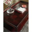 Bowery Hill Lift Top Cocktail Table with Casters in Multi-Step Cherry