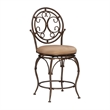 Bowery Hill Metal Bronze Counter Stool Round 24