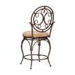 Bowery Hill Metal Bronze Counter Stool Round 24