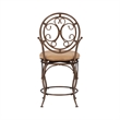 Bowery Hill Metal Bronze Counter Stool Round 24