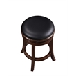 Bowery Hill Wood Cappuccino Swivel Stool Rectangular Backless 25.5