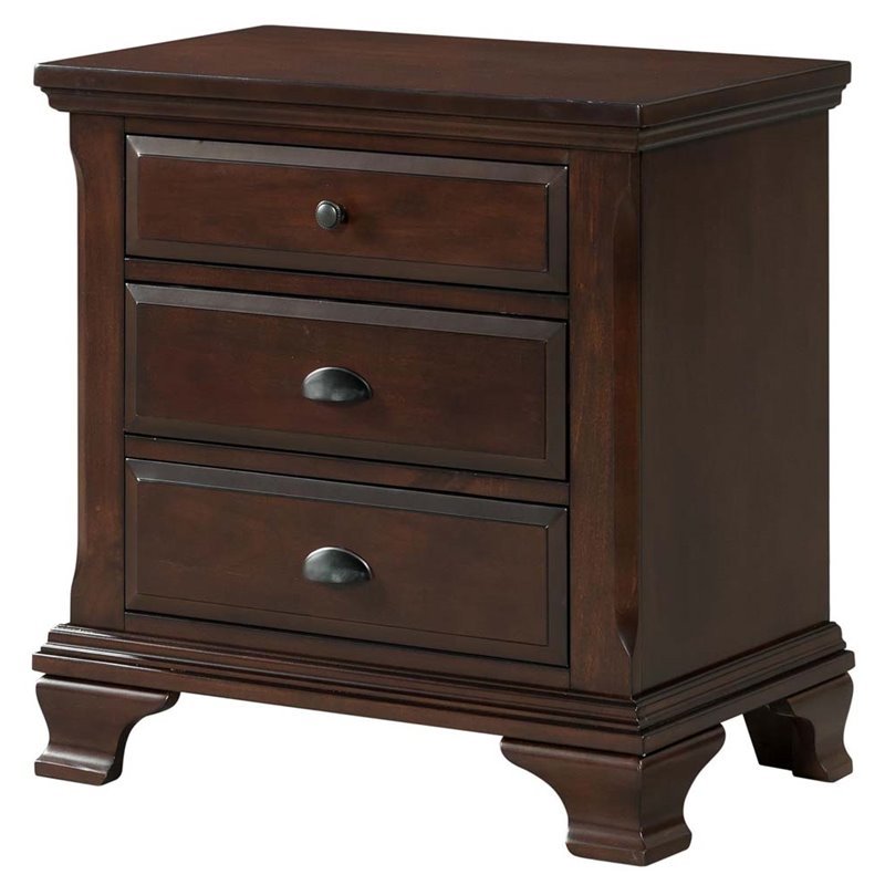 Bowery Hill Pine Cherry Nightstand Rectangular 28