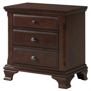 Bowery Hill Pine Cherry Nightstand Rectangular 28&quot Unassembled