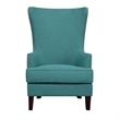 Bowery Hill Upholstered Heirloom Teal Chair Rectangular Nail Head Trim 48