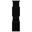 Bowery Hill Wood Black Bookcase Zigzag Contemporary 63