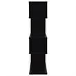 Bowery Hill Wood Black Bookcase Zigzag Contemporary 63