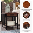 Bowery Hill End Table in Burnished Oak