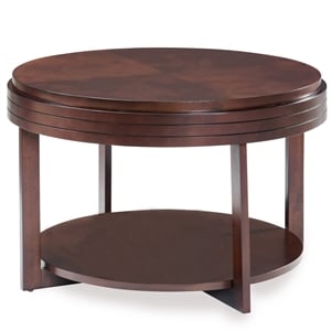Bowery Hill Round Coffee Table in Chocolate Cherry