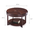 Bowery Hill Round Coffee Table in Chocolate Cherry