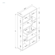 Bowery Hill MDF Wood Veneer White Bookcase Rectangular Assembled 71