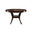 Bowery Hill Solid Wood Espresso Dining Table Round 48