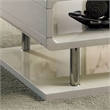 Bowery Hill Chrome White Coffee Table Rectangular 47.25