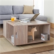 Bowery Hill 4-Shelf Square Modern Wood Coffee Table in White