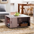 Bowery Hill 4-Shelf Square Modern Wood Coffee Table in White