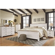 Bowery Hill Engineered Wood Bedroom Mirror in White Wash
