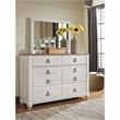 Bowery Hill Engineered Wood Bedroom Mirror in White Wash