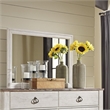 Bowery Hill Engineered Wood Bedroom Mirror in White Wash