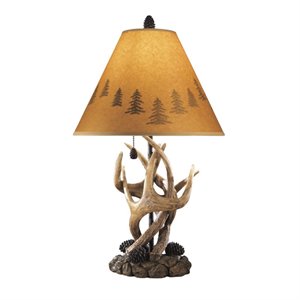Bowery Hill Poly Table Lamp in Brown (Set of 2)