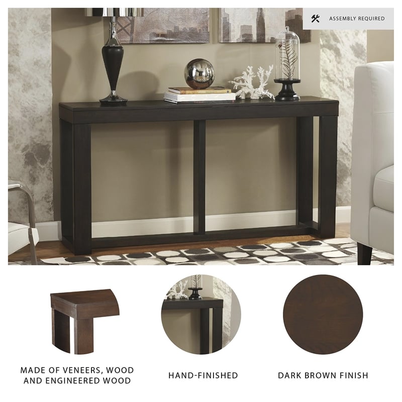 Bowery Hill Console Table in Dark Brown