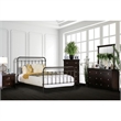 Bowery Hill Farmhouse Metal California King Spindle Bed in Bronze