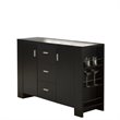 Bowery Hill MDF Wood Veneer Espresso Buffet Rectangular Adjustable Shelves 48