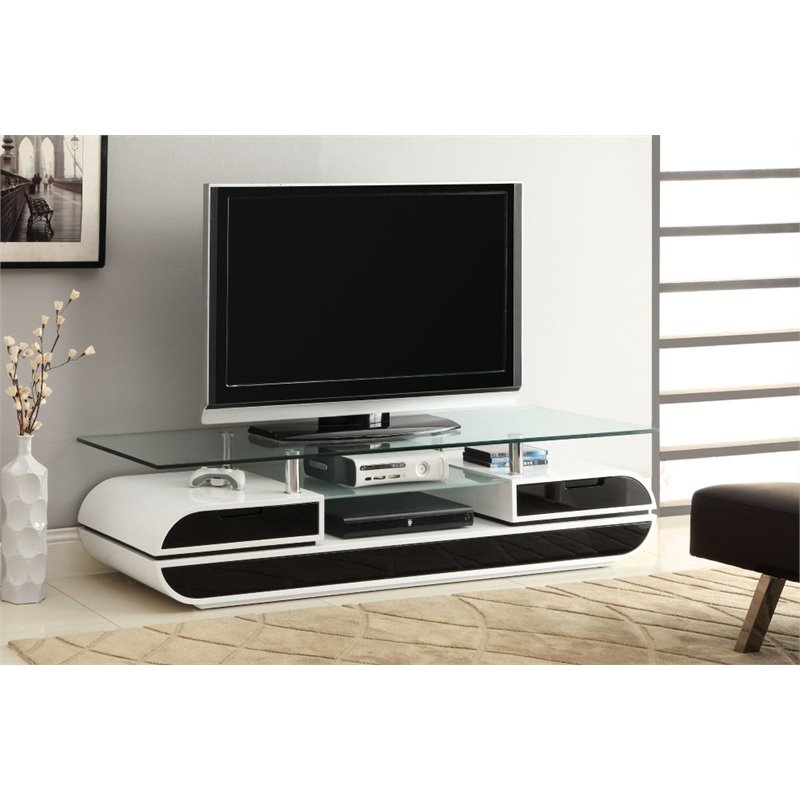 Bowery Hill Contemporary Wood TV Stand for TVs up to 63