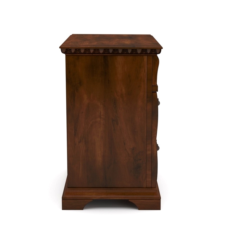 Bowery Hill Solid Wood Cherry Nightstand Rectangular Decorative Pre-Assembled 28
