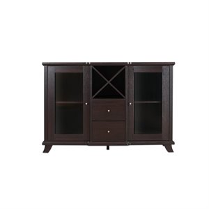 Bowery Hill Wood Cappuccino Buffet Rectangular 32.75&quot H x 47.25&quot W x 15.5&quot D Unassembled