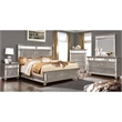 Bowery Hill 2 Drawers Contemporary Wood Nightstand with Mirrored in Silver