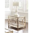 Bowery Hill Square Modern Metal End Table in Gold Chrome/Yellow Ish