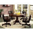 Bowery Hill Traditional Wood 5 Piece Gaming Table Set in Cherry
