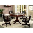 Bowery Hill Traditional Wood 5 Piece Gaming Table Set in Cherry