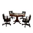 Bowery Hill Traditional Wood 5 Piece Gaming Table Set in Cherry