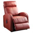 Bowery Hill Power Lift Faux Leather Recliner in Red