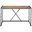 Bowery Hill Writing Desk in Rustic Oak and Antique Black