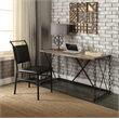 Bowery Hill Writing Desk in Rustic Oak and Antique Black
