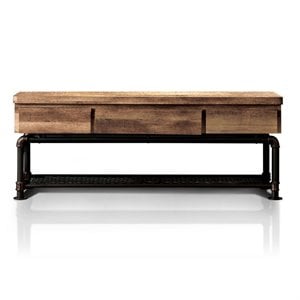 Bowery Hill Industrial 60&quot TV Stand in Antique Black