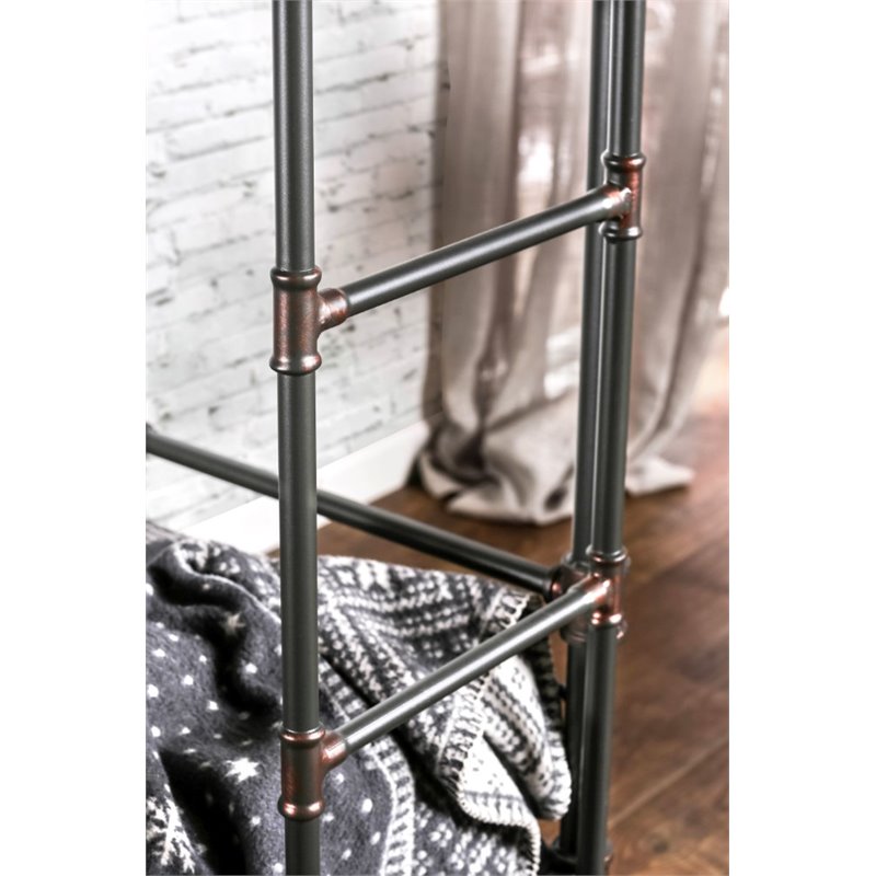 Bowery Hill Steel Antique Black Bunk Bed Rectangular Full Over Full 78.75