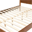 Bowery Hill Solid Wood Oak Queen Panel Bed Rectangular Durable Slats 48