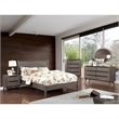 Bowery Hill 2-Drawer Mid-Century Solid Wood/Wood Veneer/MDF Nightstand in Gray