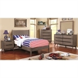 Bowery Hill 2-Drawer Mid-Century Solid Wood/Wood Veneer/MDF Nightstand in Gray
