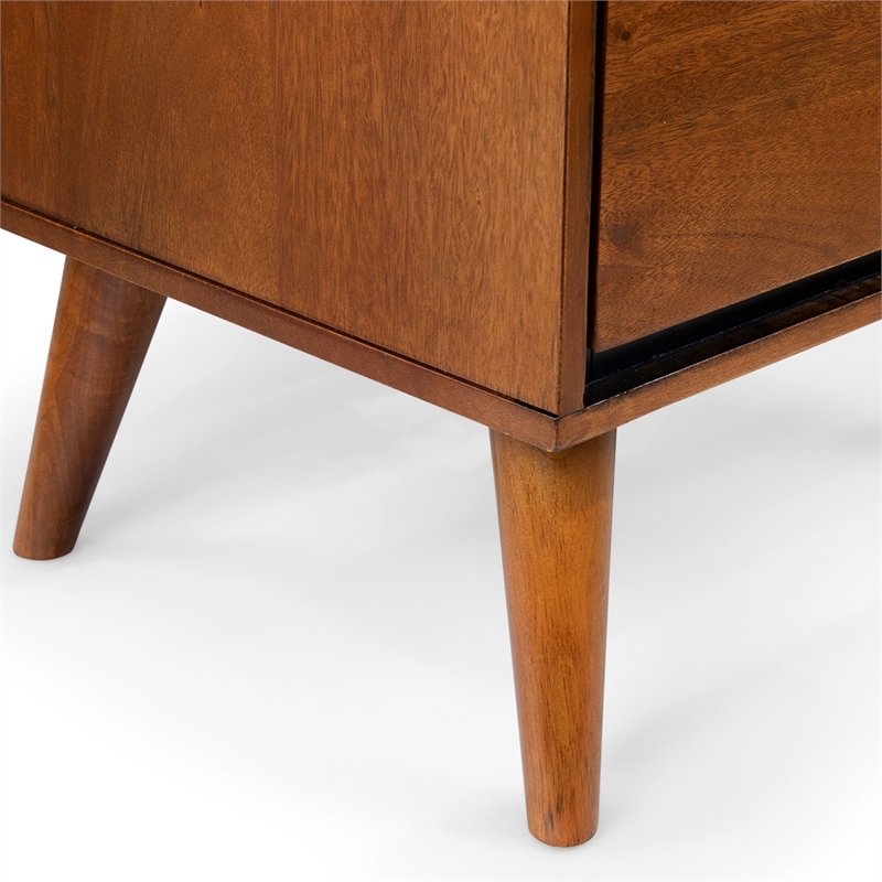 Bowery Hill Solid Wood Oak Nightstand Rectangular 24